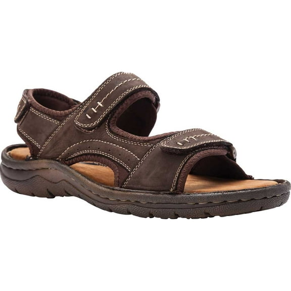 Men's Propet Jordy Walking Sandal Coffee Waxy Nubuck 11 D