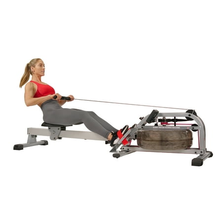 Sunny Health & Fitness Water Rowing Machine Rower w/LCD Monitor -