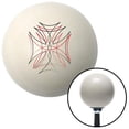 thumbnail image 1 of American Shifter  Black & Red Pinstripe 2 Ivory Shift Knob with M16 x 1.5 Insert Shifter Auto Brody, 1 of 1