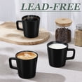 thumbnail image 6 of Vesteel Coffee Mugs Set of 6, 11oz Ceramic Coffee Cups with Handles for Men Women, Stoneware Mugs for Tea Latte, Housewarming Wedding Gifts, Matte Black, 6 of 9
