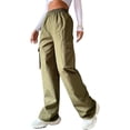thumbnail image 1 of Pantalones De Mujer, Pantalones Cargo Largos Femeninos Transpirables Y Agradables A La Piel Casuales Para Citas ANGGREK  Pantalones de mujer, 1 of 8