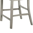 thumbnail image 4 of Wooden Counter Chair with X Shaped Backrest with Padded Seat,White and Gray, 4 of 5