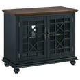 thumbnail image 4 of Martin Svensson Home Palisades Small Spaces 38" TV Stand Blue with Coffee Walnut Top, 4 of 7