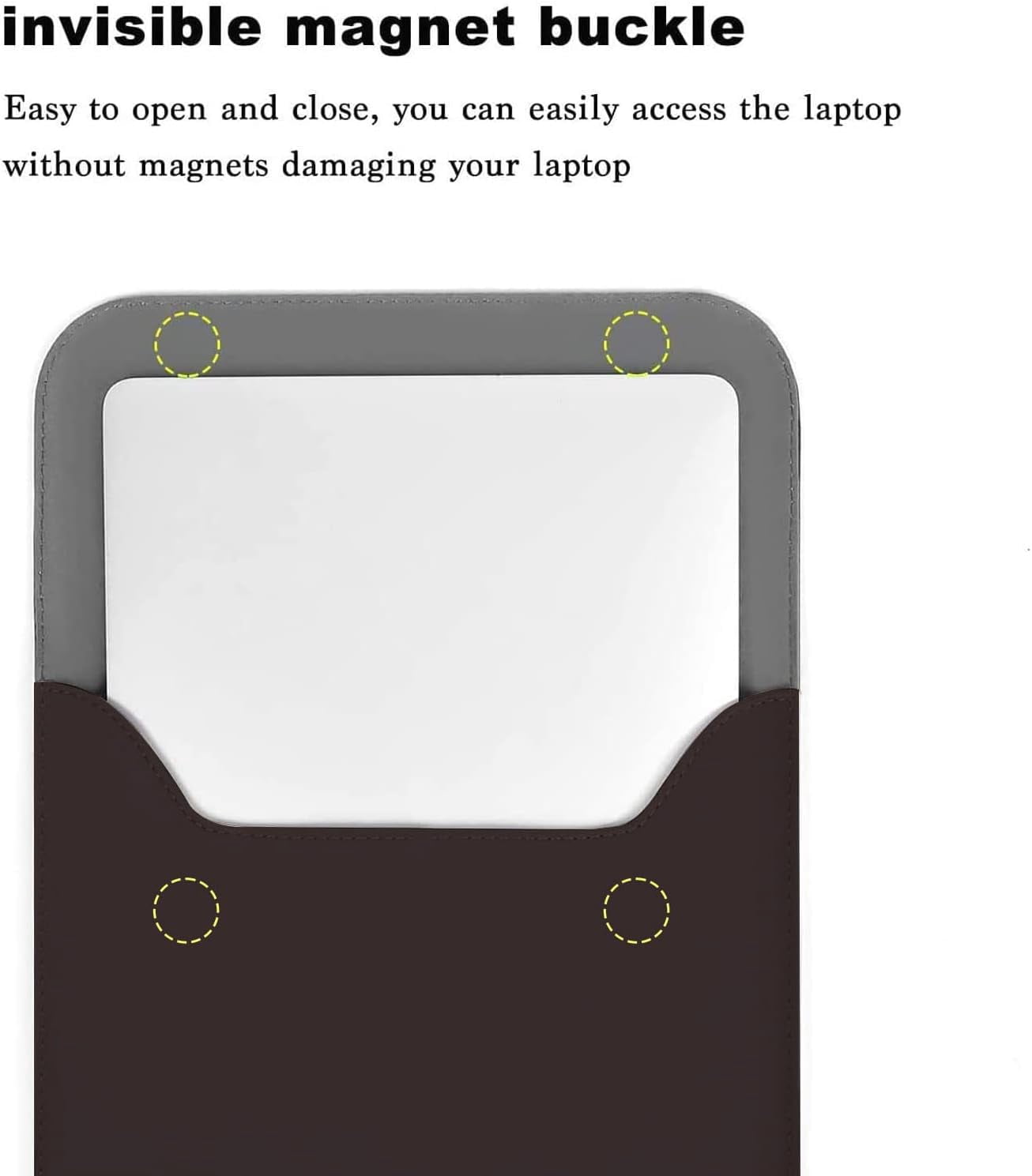 MOSISO 13" Leather Laptop Sleeve Compatible with MacBook/Air/Pro & iPad, Soft Shockproof Case with Accessory Bag