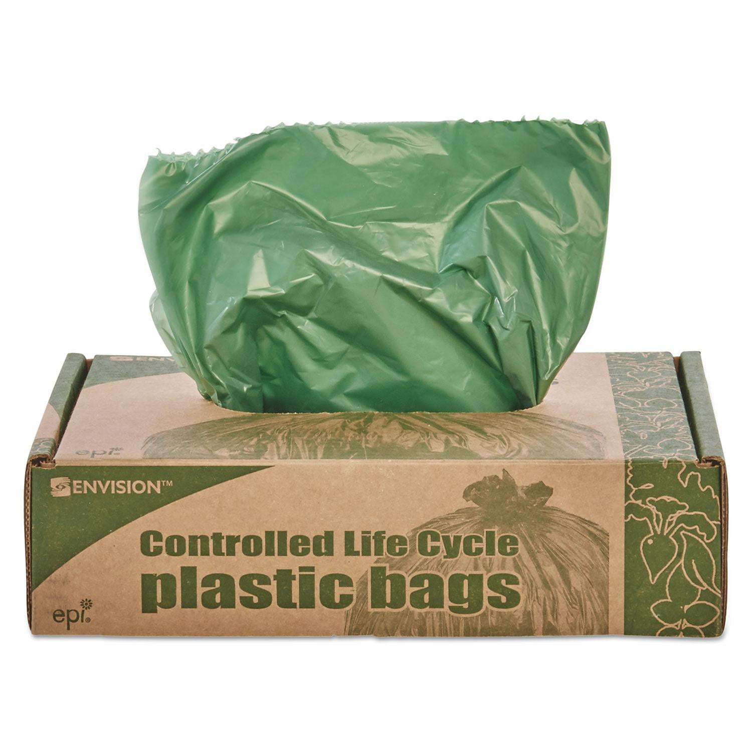 Stout EcoDegradable Plastic Trash Garbage Bag, 33gal, 1.1mil, 33 x
