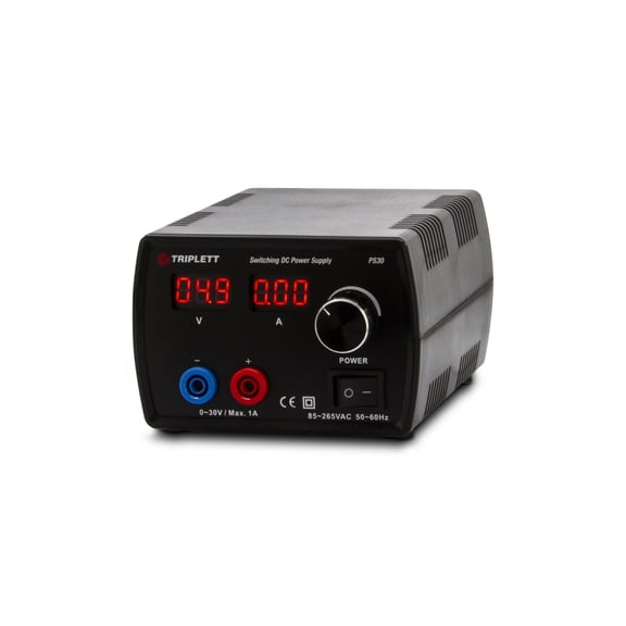 Triplett DC Power Supply,LCD Ring,30 W,5.5" D PS30