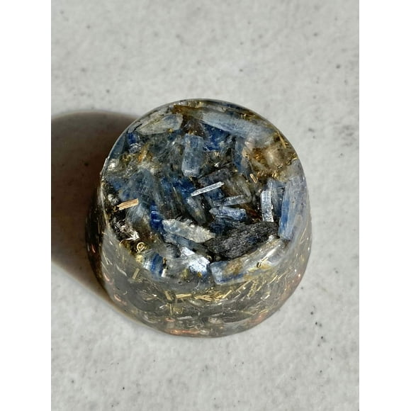 Blue Kyanite Orgone Generator Energy Accumulator 7.83Hz/432Hz/528Hz/Advance Harmonics Many Beautiful Ingredients!! (Blue Kyanite)