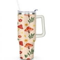 thumbnail image 2 of Mushroom 40 Oz Tumbler with Handle Lid and Straw, Stainless Steel Double Walled Vacuum Insulated Cup, Cute Anniversary Wedding Birthday Gifts Tumbler for Women Men Friends Outdoor Indoor, 2 of 7
