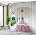 thumbnail image 5 of Ambesonne White Shower Curtain, Arched Colonnade Hallway, 69"Wx75"L, White Green, 5 of 5