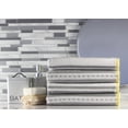 thumbnail image 3 of Freshee 4-Piece Bath Towel Set, Grey Stripe - Featuring Intellifresh Antimicrobial Technology, 3 of 6