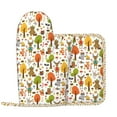 thumbnail image 2 of Sikiie Animals Forest Oven Mitts and Pot Holders Set, Kitchen Oven Glove High Heat Resistant with Non-Slip Silicone Surface for Cooking, 2 of 7