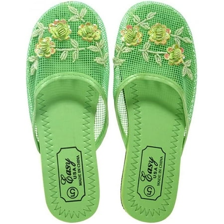 

Easy USA Women‘s Mesh Slippers with Sequin