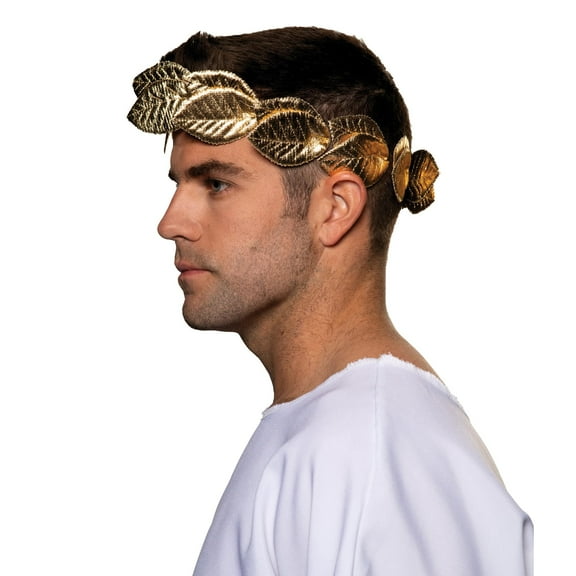 UNDERWRAPS Gold Leaf Head Crown - Roman Emperor, Medieval, Greek God or Goddess headpiece, Fairy Headband, Renaissance Halloween Accessories, Women (One Size)