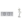 thumbnail image 1 of Reloj de pared digital con pantalla multifuncional, reloj de escritorio con , estatua de bailarina sencilla, adorno de material premium, 1 of 8