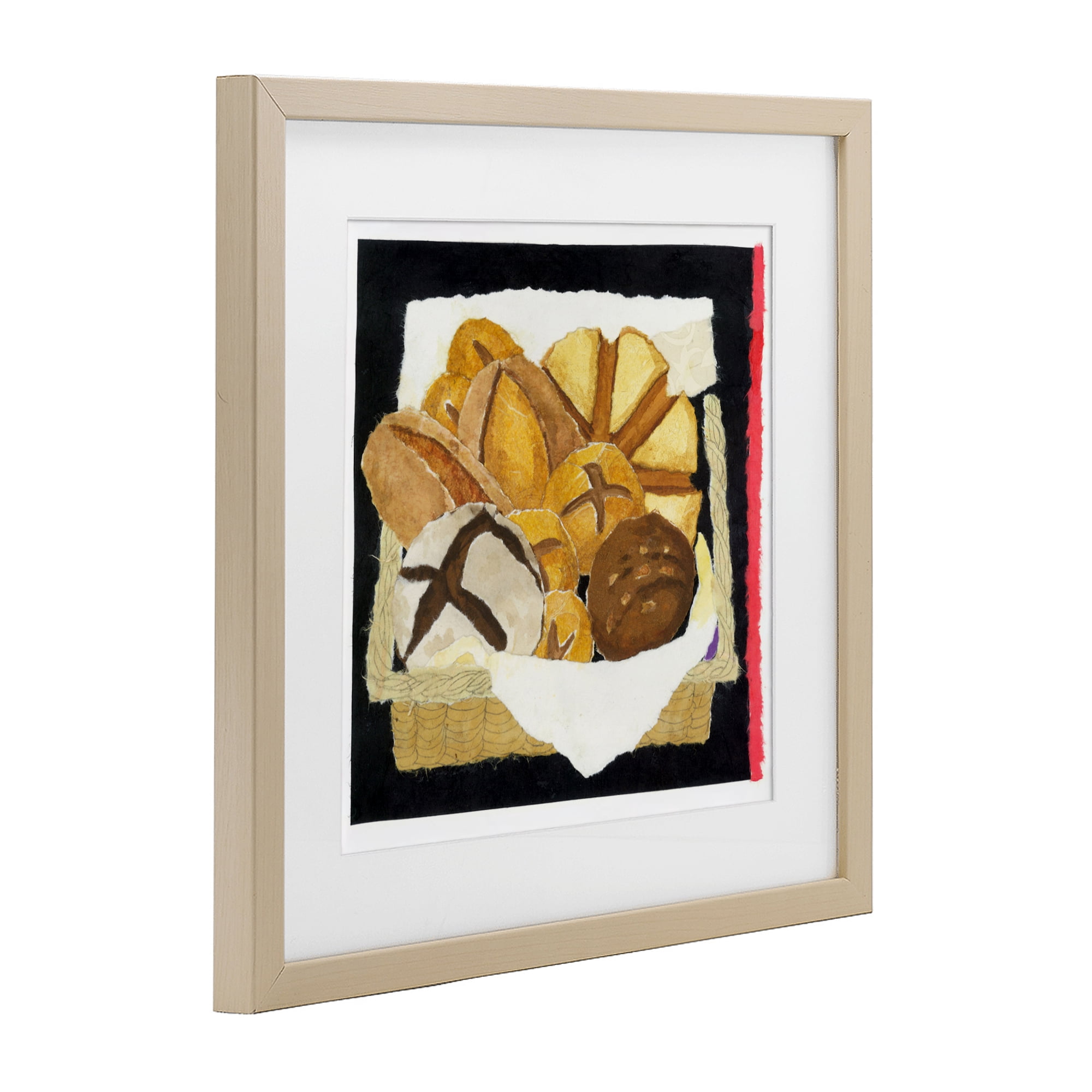 Stupell Industries Bread Box and Stripe Birch Framed Print Under Glass, design by Nancy Overton