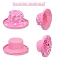 thumbnail image 4 of Catalonia Bucket Hat for Women Wide Brim Foldable Outdoor Travel Beach Safari Hawaii Flower Pink, 4 of 8