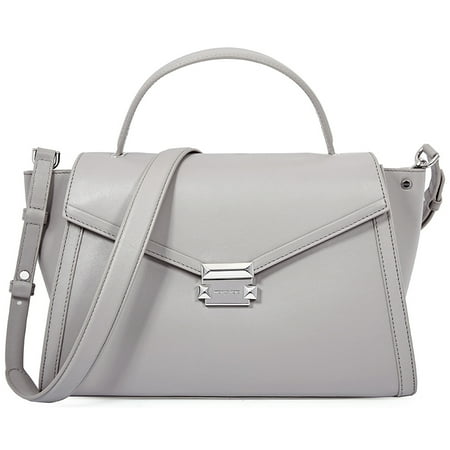 Pearl Gray Leather - Michael Kors Whitney Large Leather Satchel - Pearl Grey
