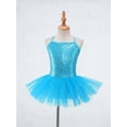 thumbnail image 3 of YiZYiF Kids Little Girls Sequins Ballet Tutu Dress Gymnastic Leotard, 3 of 7