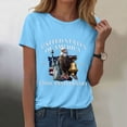 thumbnail image 2 of CAICJ98 250 Anniversary USA Shirt Women's Retro Statue of Liberty 250Th T-Shirt Casual Flag Patriotic Shirts for Women (Sky Blue,S), 2 of 8