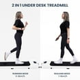 thumbnail image 3 of MotionGrey Walking Pad Treadmill for home - Slim Portable Under Desk Training Electric Fitness Pad for Cardio - White, 3 of 5