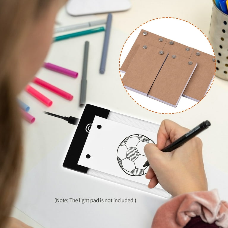 Flip Book Kit with Mini LED Light Pad Hole Design 3 Level