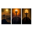 thumbnail image 2 of Designart "Supermoon Over Christ the Redeemer Rio's Icon V" Christianism Wall Art Set Of 3 - Traditional Yellow Gallery Wall Set For Home Decor, 2 of 6