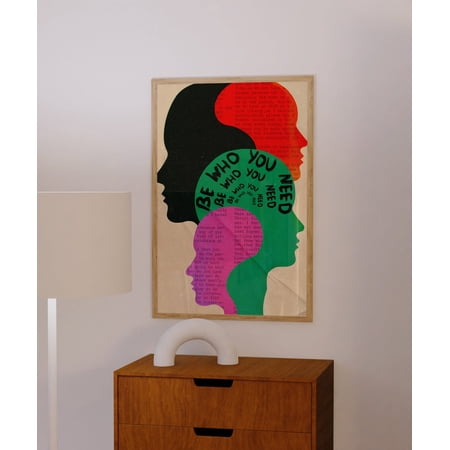 Self Affirmation Wall Art Print Groovy 70s Mindset Decor Unframed Paper Print