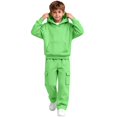 thumbnail image 6 of Mooqilaa Boys Activewear Outfit Sets, Casual Long Sleeve 2 Piece Fleece-Lined Boys Clothing Sets Size 5-6 Years Mint Green, 6 of 6