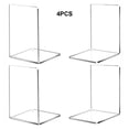 thumbnail image 4 of Kearding Estantería que ahorra espacio, 4 pack/lote, para almacenar cuidadosamente libros, soporte minimalista para libros de acrílico Carpetas de archivos, 4 of 6