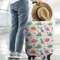 thumbnail image 2 of White Dinosaurs Flowers Pattern Luggage Cover Fashion Suitcase Cover Baggage Covers Fit 25-28 Inch Luggage (Go Travel), 2 of 5