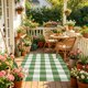 thumbnail image 4 of Alfombra de cuadros Primavera Verano 40x60 cm Mezcla de algodón Felpudo para puerta principal Interior Exterior Lavable Decoración de entrada y porche, 4 of 8