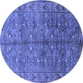 thumbnail image 1 of Ahgly Company Indoor Round Oriental Blue Industrial Area Rugs, 7' Round, 1 of 4