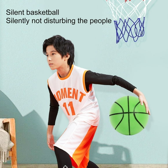 Indoor Silent Basketball High Rebound Low Noise Kids Dribbling Training Uncoated High Density Foam Practice Sports Bouncy Ball Boys Girls Gift