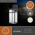 thumbnail image 3 of Hubbard 6-in 1 Light Dusk to Dawn Textured Black Outdoor Wall Lantern Clear Glass Shade, LED Compatible, 3 of 13