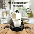thumbnail image 3 of Bacimi Handcrafted Ceramic Octagon Espresso Cup W/ Saucers 2.70oz / 80ml 4 Pack, 3 of 9