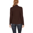 thumbnail image 3 of Women's Casual Draped Open Front Long Sleeve Solid Cardigan, 3 of 4