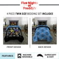 thumbnail image 4 of Five Nights at Freddy's Kids 4 Piece Black Blue Reversible Comforter, Bed in a Bag, Twin, 4 of 7