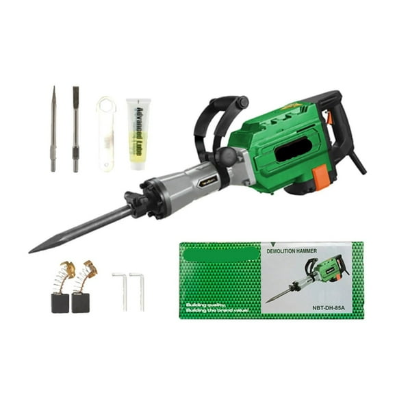 Power tool 3800W Demolition Jack Hammer 55J Electric Concrete Breaker Hammer with 2 Chisel Bits for Trenching and Breaking Holes