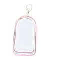 thumbnail image 2 of 2Pack Clear Figure Display Bag with Keychain Portable, Zipper Clear Display Case, Pvc Storage Case Cover for Figures, Dolls,Suitable for 5 to 7 inches doll Pink, 2 of 8