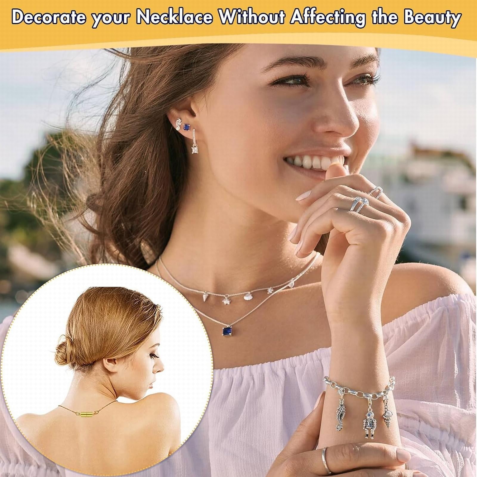 Clearance Handmade buttons under $7,20 Pack Necklace Clasps And Closures. Necklace Jewelry Extender With Strong Magnet. Necklace Clasp For Jewelry Necklace Bracelet Making. Gold And Silver Plat