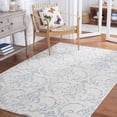 thumbnail image 2 of SAFAVIEH Micro-Loop Cornelius Floral Area Rug, Ivory/Blue, 5' x 5' Square, 2 of 8