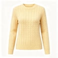 thumbnail image 3 of HAiming Fall Winter Sweaters for Women Long Sleeve Warm Scoop Neck Solid Color Casual Blouses Going out Undershirts, 3 of 6