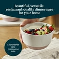 thumbnail image 2 of Libbey Austin Himalayan Pink Porcelain Salad Soup Bowls, Modern Style Large Soup Bowls Set of 4, Stackable Ceramic Bowls Set for Holidays, Daily Use, 2 of 6