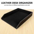 thumbnail image 5 of PU Leather Collection Letter Tray, Document Desk Organizer,Stackable Office File Document Tray Holde, 5 of 5