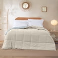 thumbnail image 6 of Modern Threads Reversible Oatmeal & Dusty Blue All-Season Down Alternative Adult Bed Comforter, Queen, 6 of 18