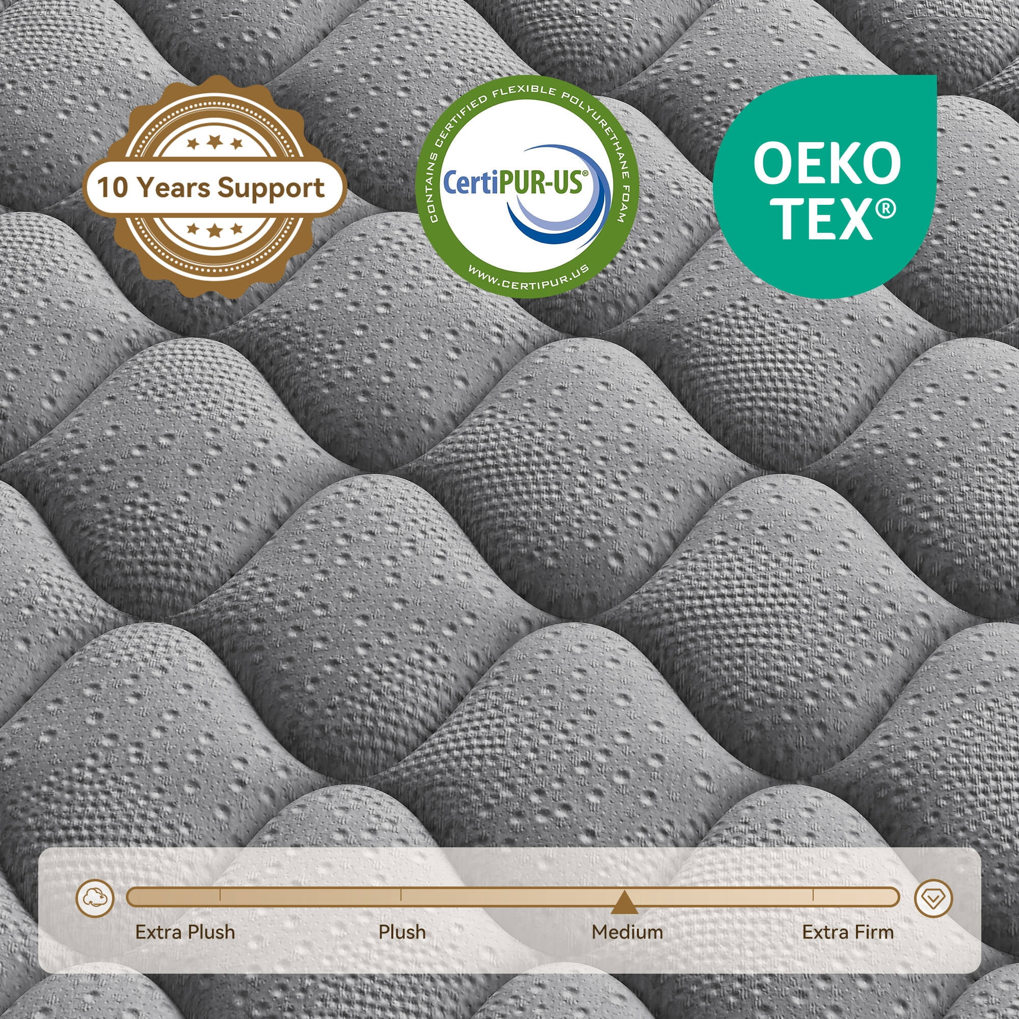Madevos Queen Mattress 12 inch, Hybrid Mattress in a Box, Memory Foam and Individual Pocket Springs, Pressure Relief, Medium Firm