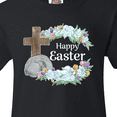 thumbnail image 4 of Inktastic Happy Easter with Cross and Flowers Youth T-Shirt, 4 of 5