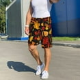 thumbnail image 3 of Daiia Autumn Maple Leaves A Mens Woven Stretch Pajama Short,Short Pajama Pants-Small, 3 of 7