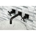 thumbnail image 2 of Kingston Brass KS6125BX Metropolitan Double-Handle Wall Mount Bathroom Faucet, Oil Rubbed Bronze, 2 of 8