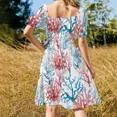 thumbnail image 4 of Coral pattern Sleeveless Dress Woman clothes Dresses gala, 4 of 7